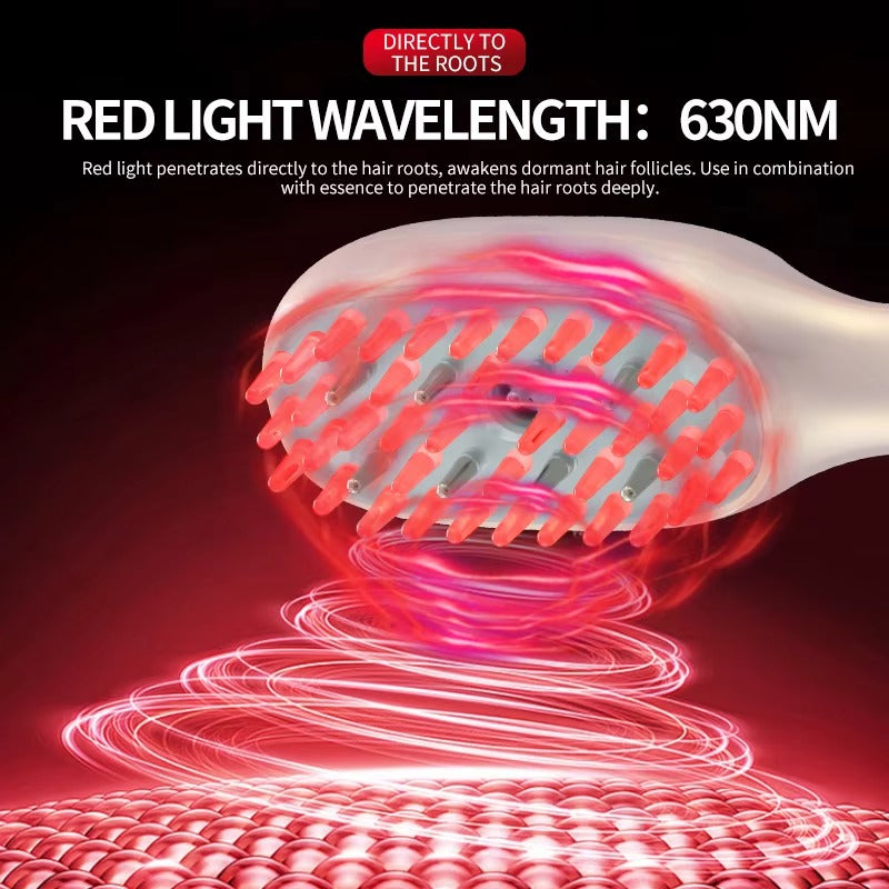 LED Light Therapy Hair Massager Comb Scalp Essence Application Brush for Hair Growth Head Massager