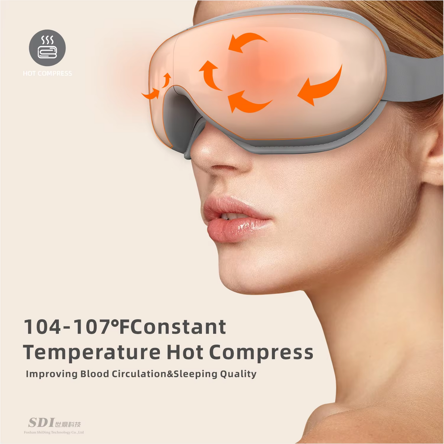 Hot Selling Smart Beauty Eye Massage Machine Heat Compress Vibrating Air Pressure 4 Modes Electric Eye Massager