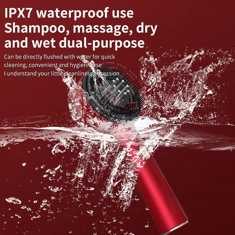 Full Body Relax Kneading Scalp Massage Tool Hair Head Massage Scrubber Red Light Therapy Electric Scalp Massager for Hair Growth