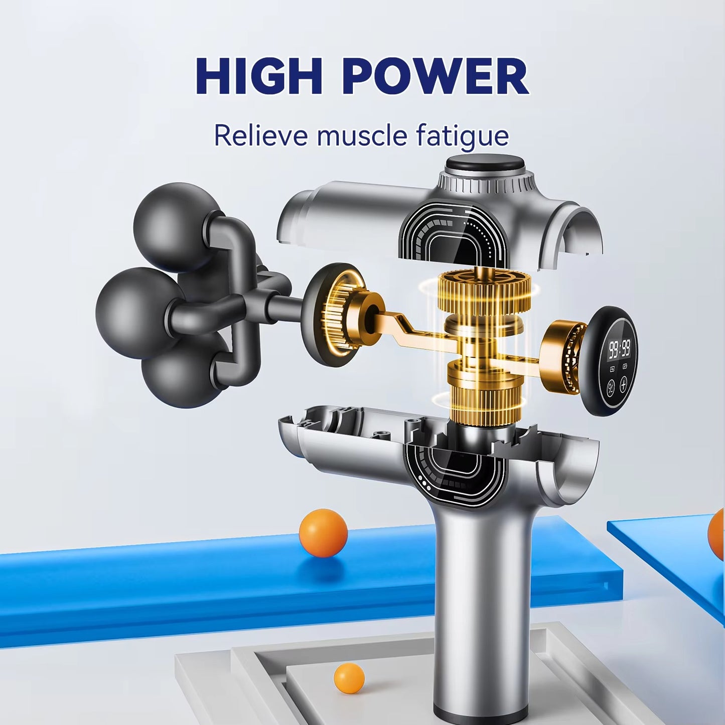 Sports Vibration Body Deep Tissue Booster 99 Speed Powerful Fascia Percussion Massager Muscle Massage Gun