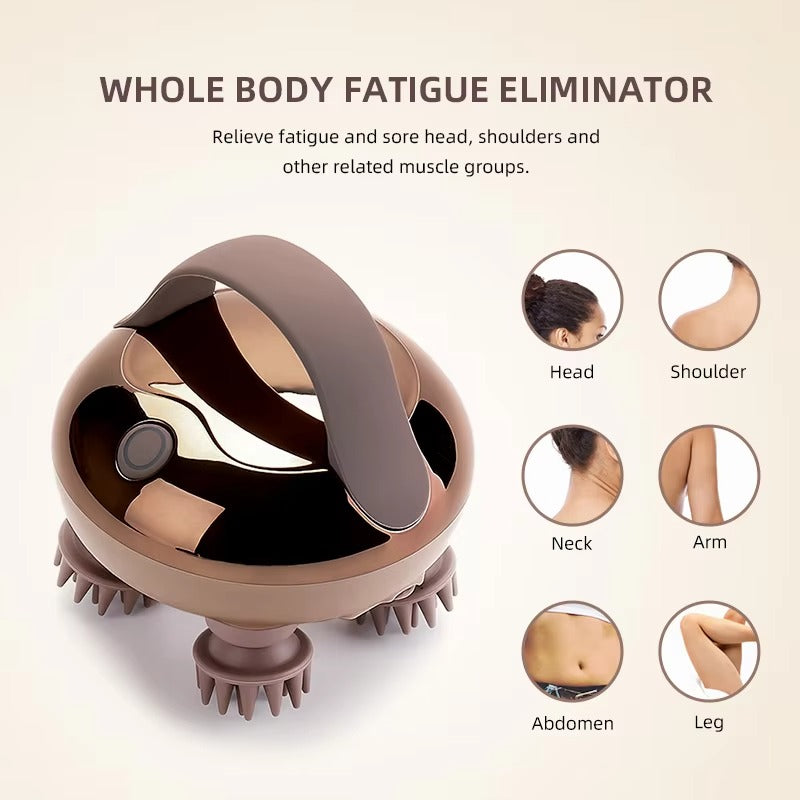 Rechargeable Electric Scalp Massager Handheld Electric Head Scalp Vibrating Silicone Head Massage Brush