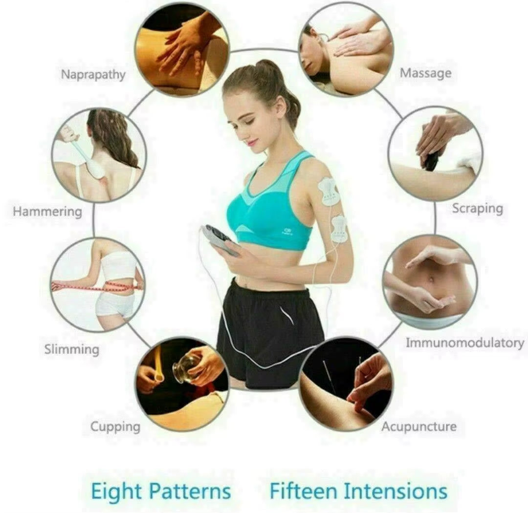 Tens Electric Muscle Stimulator for Back with Electrode Pads Digital Muscle Electric Massager Neck and Back Massager Home Use