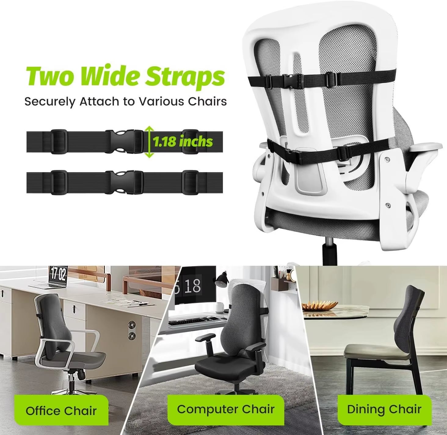 Lumbar Support Pillow for Office Chair Breathable Comfortable Lumbar Back Support Cushion for Recliner Office Backrest Chair