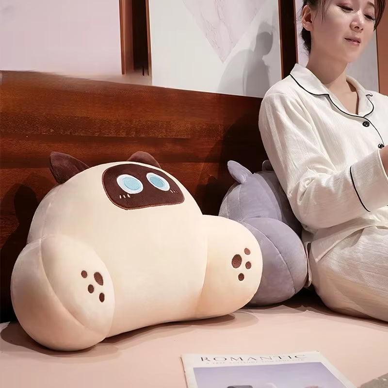Thickened Cat Back Cushion Siamese Calico Cat Sofa Bed Chair Lumbar Support Cushion Comfortable Throw Pillow Home Decor Girl