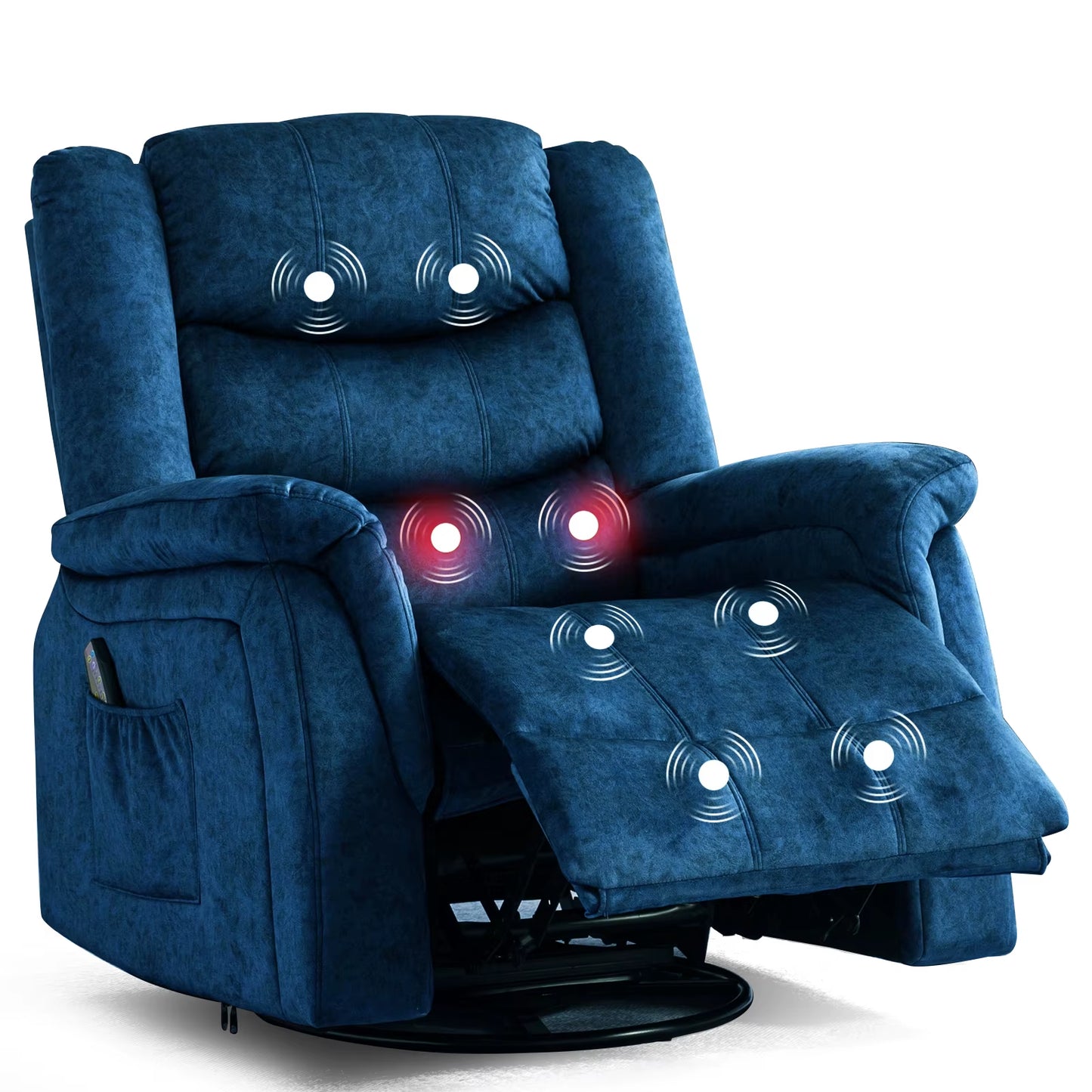 Recliner Chair Massage Rocker with Heat and Massage Reclining Chair 360 度 Swivel Rocking Chair