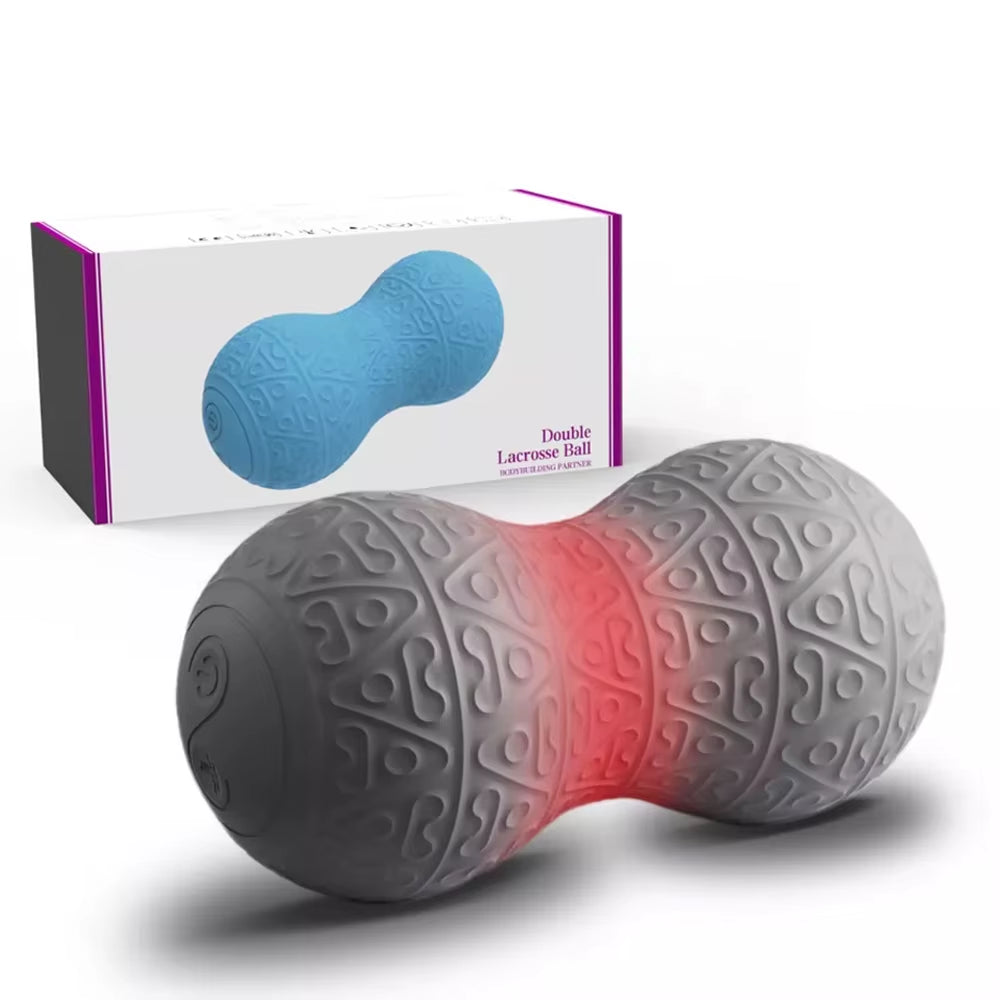 Vibrating Peanut Massage Ball Electric Deep Tissue Trigger Point Massager Pain Relief Fitness Yoga Massage Roller with 10 Modes