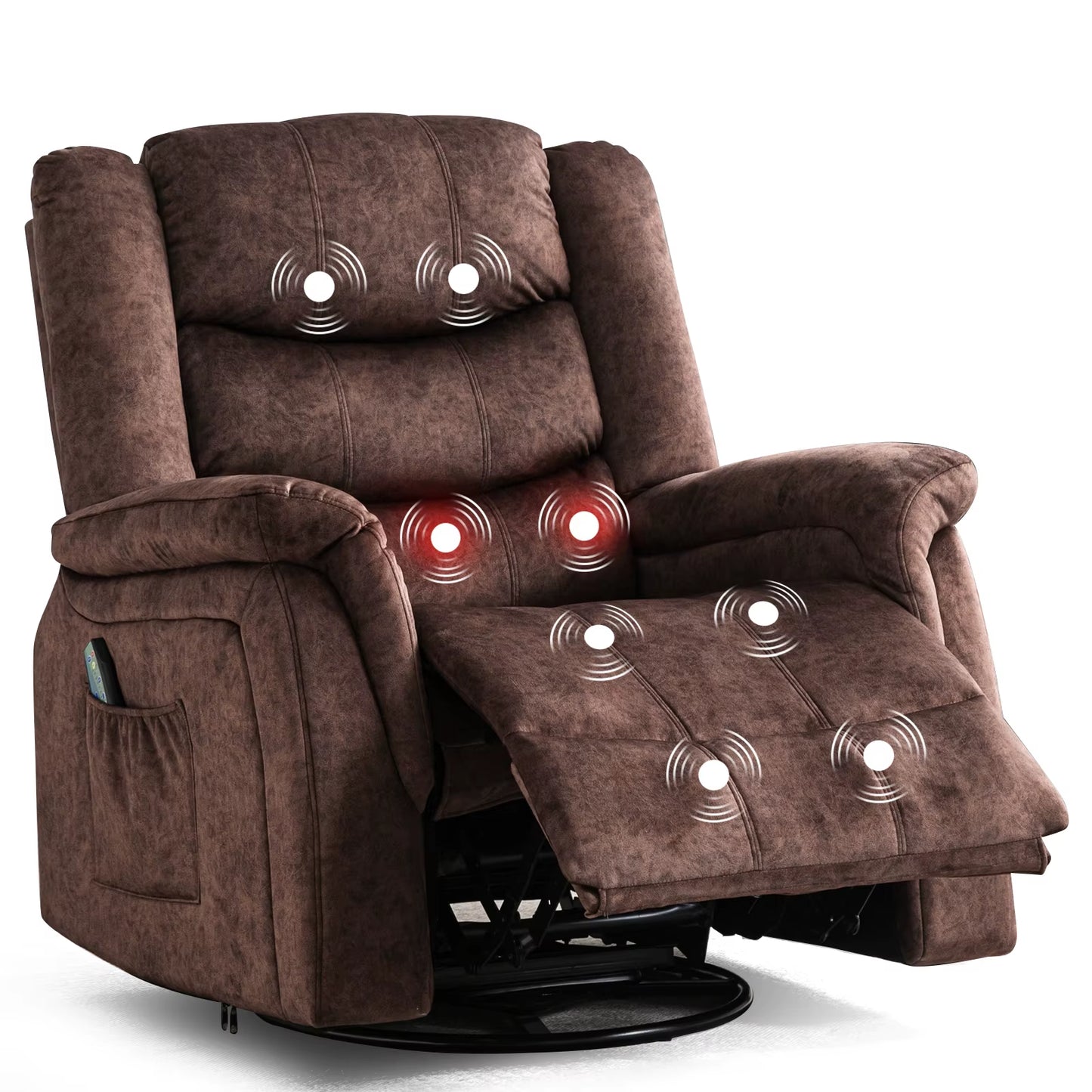 Recliner Chair Massage Rocker with Heat and Massage Reclining Chair 360 度 Swivel Rocking Chair