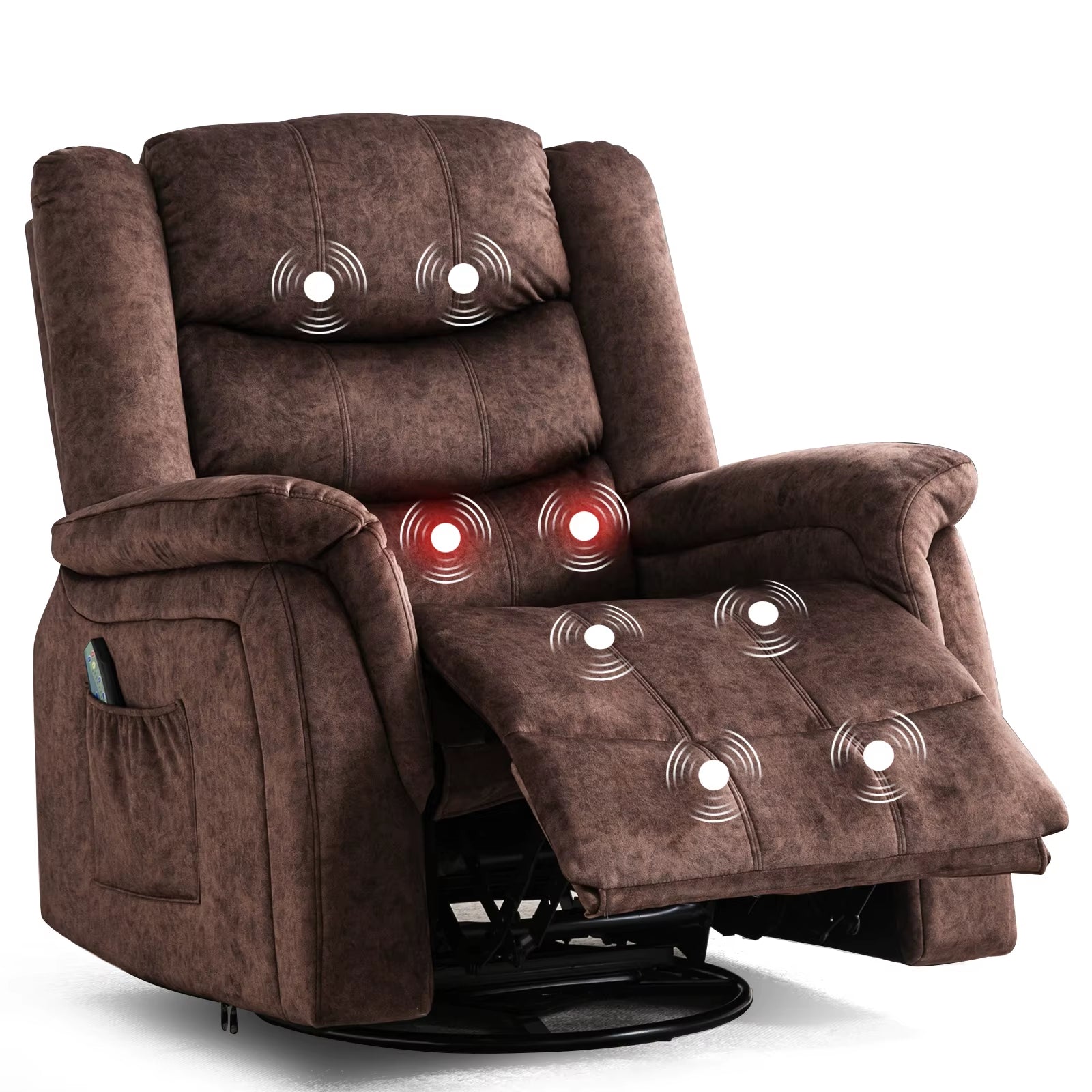 Recliner Chair Massage Rocker with Heat and Massage Reclining Chair 360 度 Swivel Rocking Chair