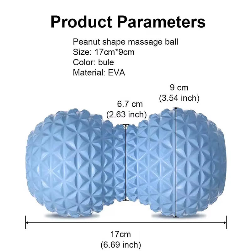 Peanut Massage Ball Double Lacrosse Foot Massage Roller Deep Tissue Muscle Massage Myofascial Release Back Neck Massage Tool