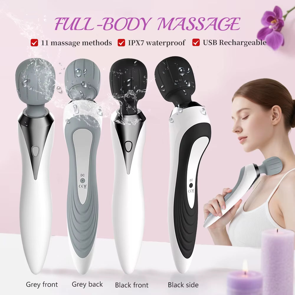 Handheld Electric Massage Hammer Press Stick Portable Vibration Massager Rechargeable Massage Tools for Back Neck Hand Shoulder