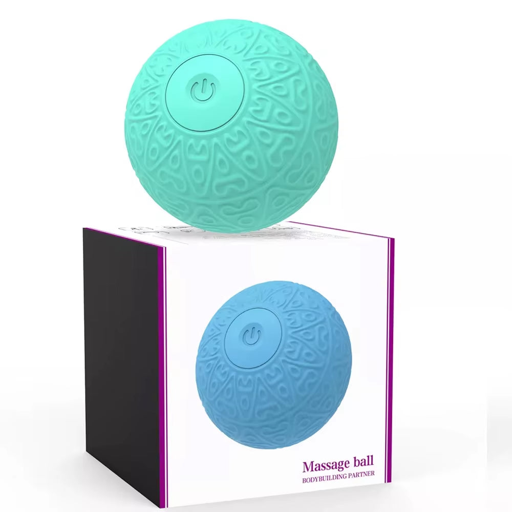 Vibrating Peanut Massage Ball Electric Deep Tissue Trigger Point Massager Pain Relief Fitness Yoga Massage Roller with 10 Modes