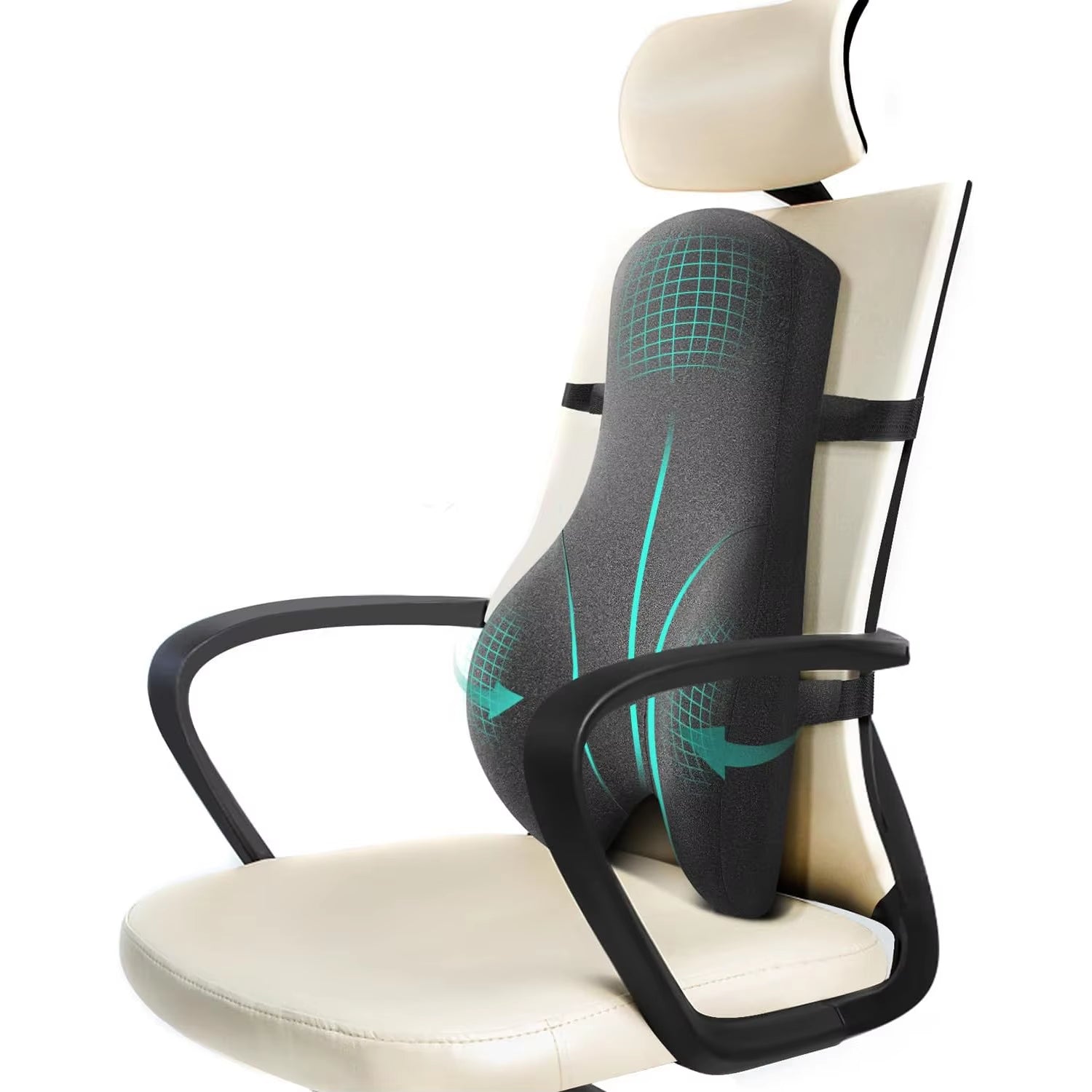 Lumbar Support Pillow for Office Chair Breathable Comfortable Lumbar Back Support Cushion for Recliner Office Backrest Chair