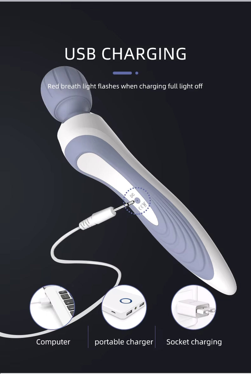 Handheld Electric Massage Hammer Press Stick Portable Vibration Massager Rechargeable Massage Tools for Back Neck Hand Shoulder