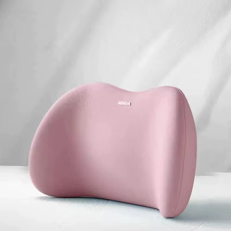 Ergonomic Memory Foam Lumbar Pillow for Office and Bed Sleepers - Comfortable Back Support Cushion with Washable Cover
