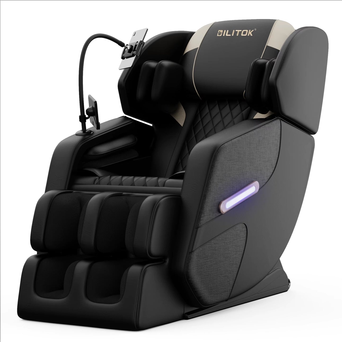 Zero Gravity Massage Chair: Reclining, Heating, Full-Body Air Compression, 6 Rollers& Touchscreen. Supports up to 180Lbs & 6Ft