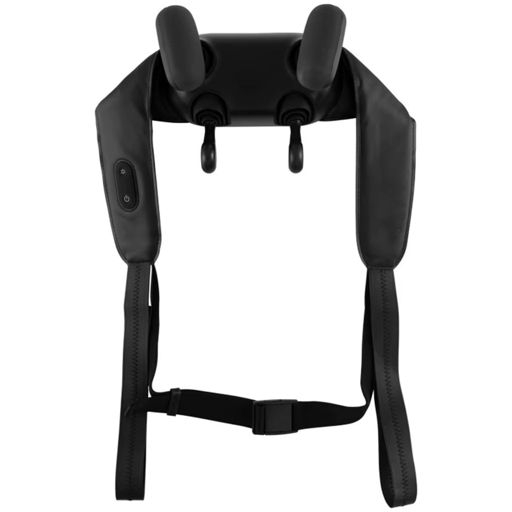 Neck Shoulder Massager - 4D Deep Tissue Kneading, 2 Modes & 2-Level Heat (104-113°F), Hands-Free Straps for Home/Office/Travel