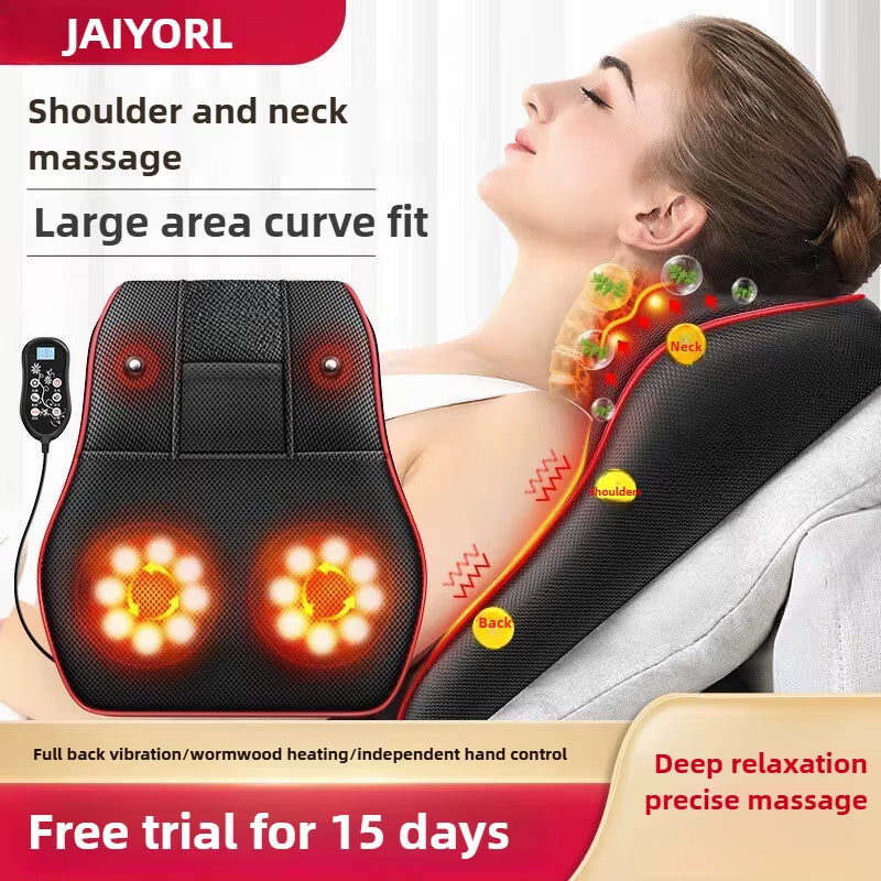 Electric Cervical Pillow for Neck Airbag Ttraction Shiatsu Head Body Back Waist Massager Car with Heating Vibrating Massage