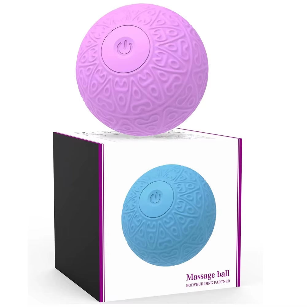 Vibrating Peanut Massage Ball Electric Deep Tissue Trigger Point Massager Pain Relief Fitness Yoga Massage Roller with 10 Modes