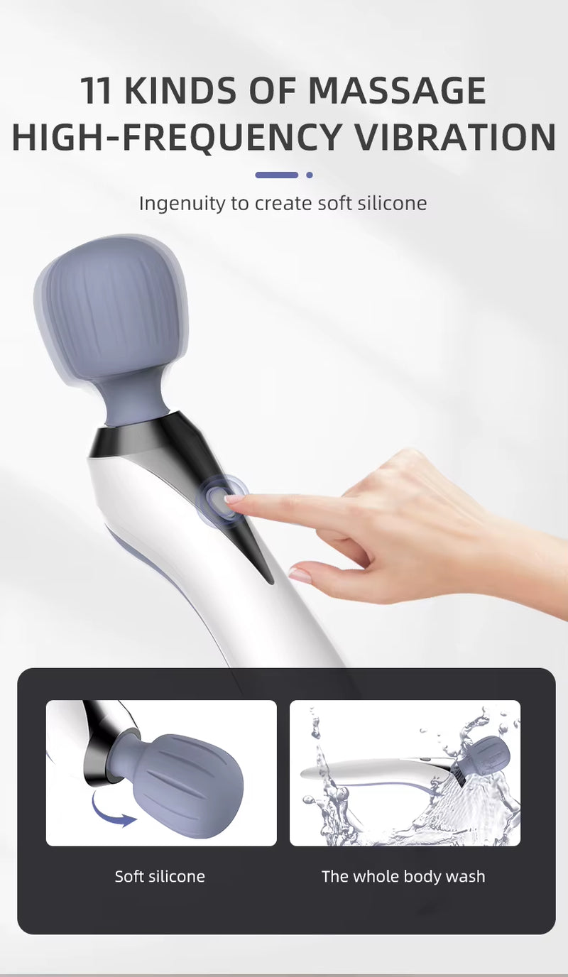 Handheld Electric Massage Hammer Press Stick Portable Vibration Massager Rechargeable Massage Tools for Back Neck Hand Shoulder