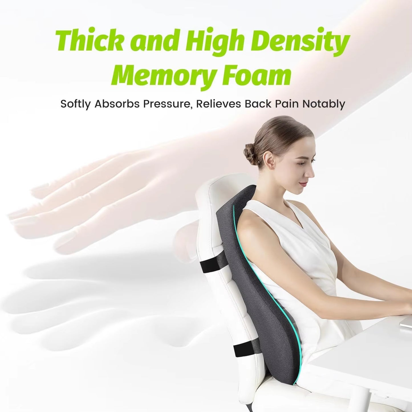 Lumbar Support Pillow for Office Chair Breathable Comfortable Lumbar Back Support Cushion for Recliner Office Backrest Chair