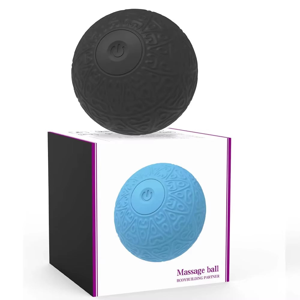 Vibrating Peanut Massage Ball Electric Deep Tissue Trigger Point Massager Pain Relief Fitness Yoga Massage Roller with 10 Modes