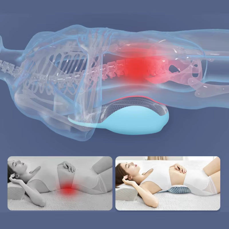 Pregnant Women Pillow 3D Waist Buckwheat Sleep Pillow Bed Back Pillow Lumbar Support Lumbar for Home Prevent Muscle Strain