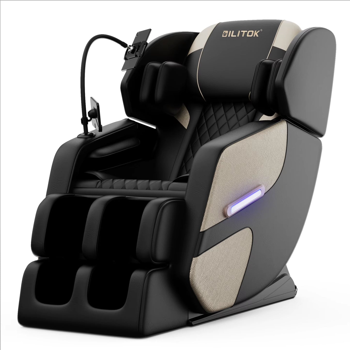 Zero Gravity Massage Chair: Reclining, Heating, Full-Body Air Compression, 6 Rollers& Touchscreen. Supports up to 180Lbs & 6Ft