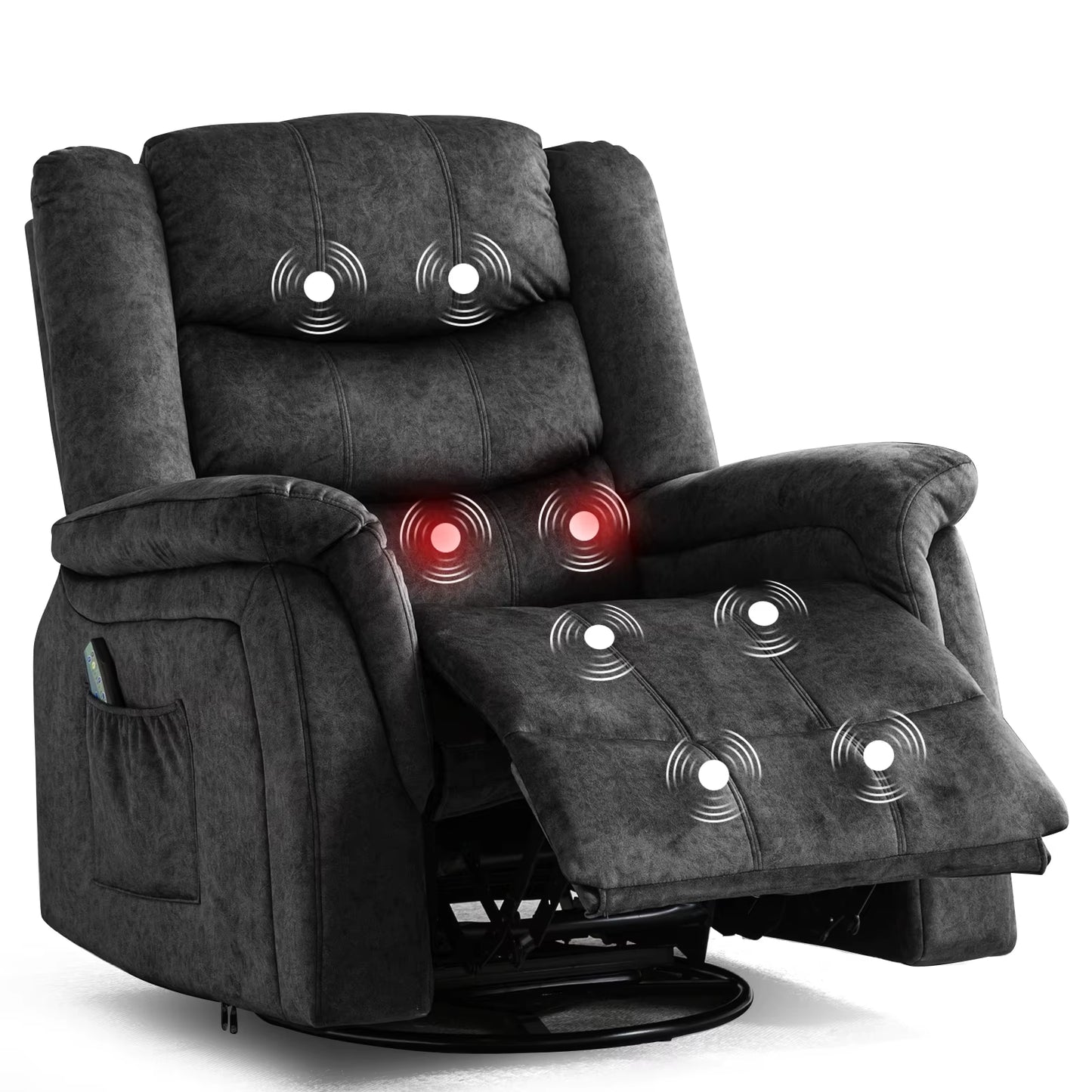 Recliner Chair Massage Rocker with Heat and Massage Reclining Chair 360 度 Swivel Rocking Chair