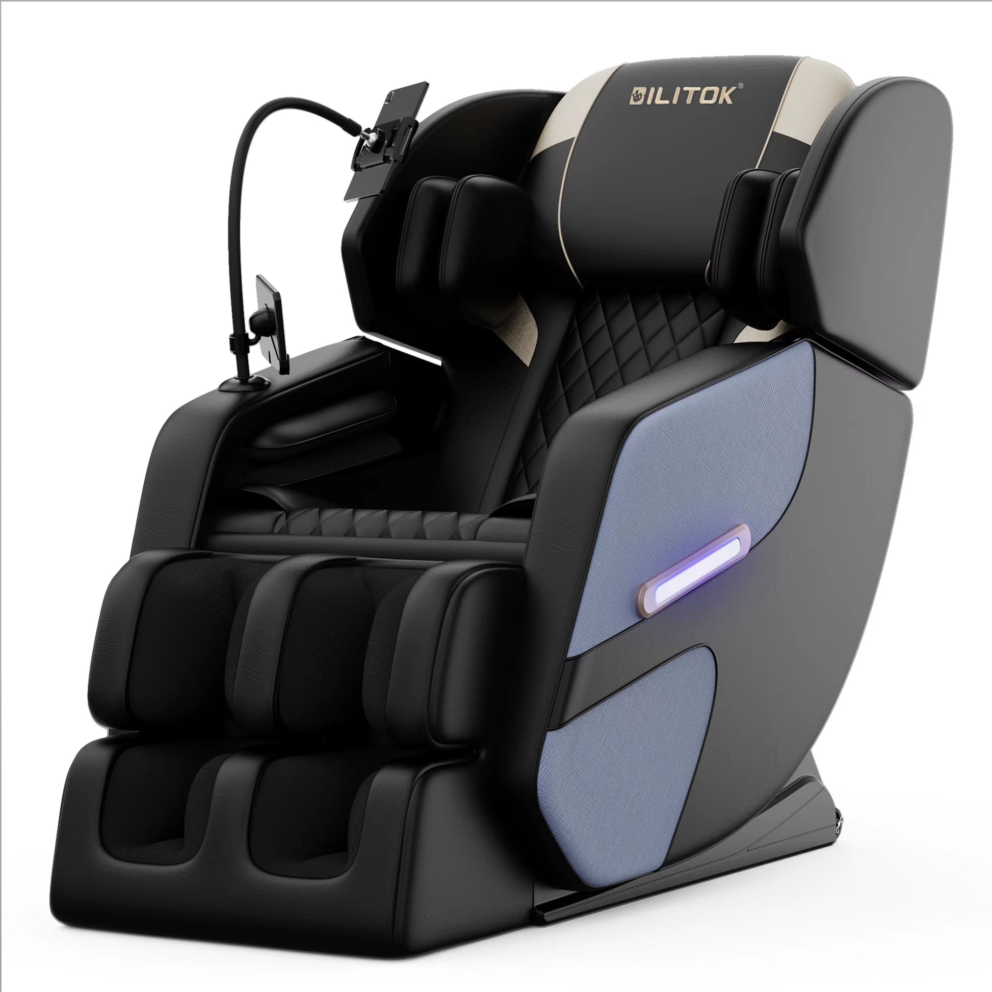 Zero Gravity Massage Chair: Reclining, Heating, Full-Body Air Compression, 6 Rollers& Touchscreen. Supports up to 180Lbs & 6Ft