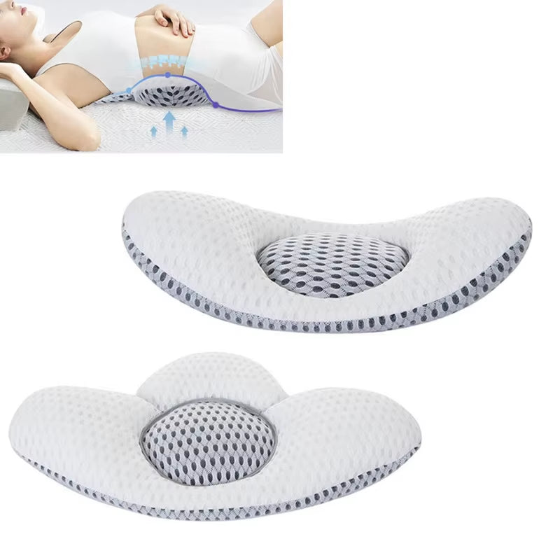 Pregnant Women Pillow 3D Waist Buckwheat Sleep Pillow Bed Back Pillow Lumbar Support Lumbar for Home Prevent Muscle Strain