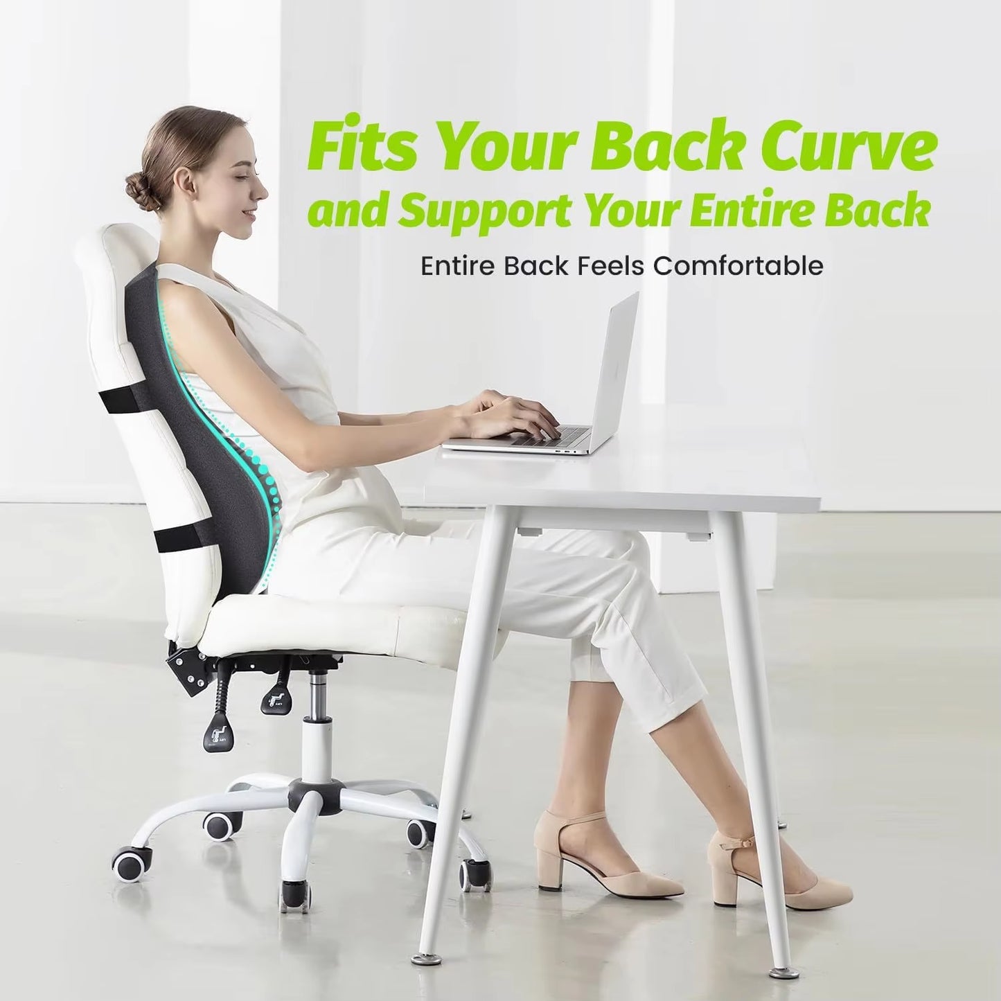 Lumbar Support Pillow for Office Chair Breathable Comfortable Lumbar Back Support Cushion for Recliner Office Backrest Chair