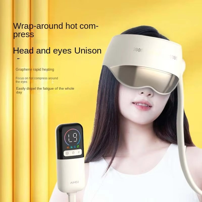 Electric Head Massager with Hot Compress Relaxing Sleep Aid Cap for Temple and Eye Optimized for Comfort