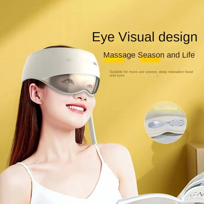 Electric Head Massager with Hot Compress Relaxing Sleep Aid Cap for Temple and Eye Optimized for Comfort