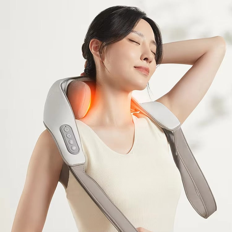2025 Hot Products Hand-Like Kneading Massage Neck and Shoulder and Back Massager Heating Shiatsu Neck Massager Electric