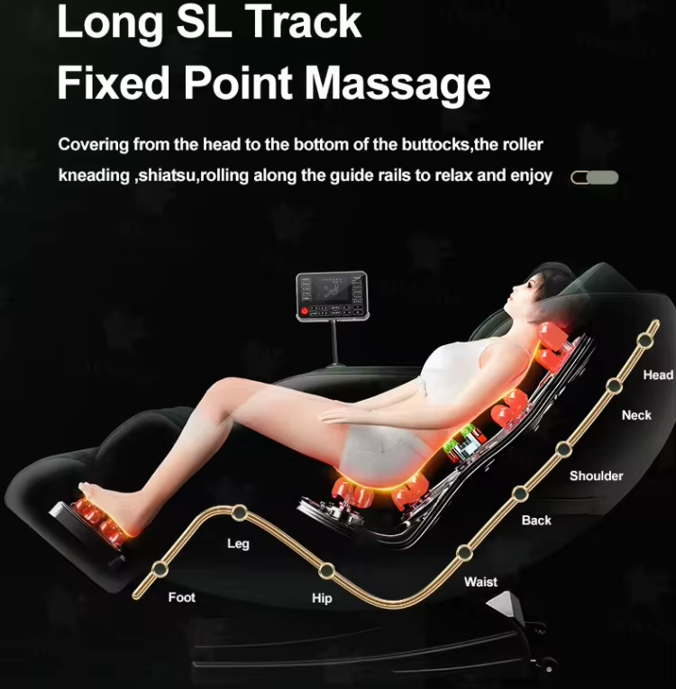 OEM Custom Multi Function Zero Gravity High End Fully Body 3D Massage Chair with Double Core Airbag and Bluetooth for Home Use