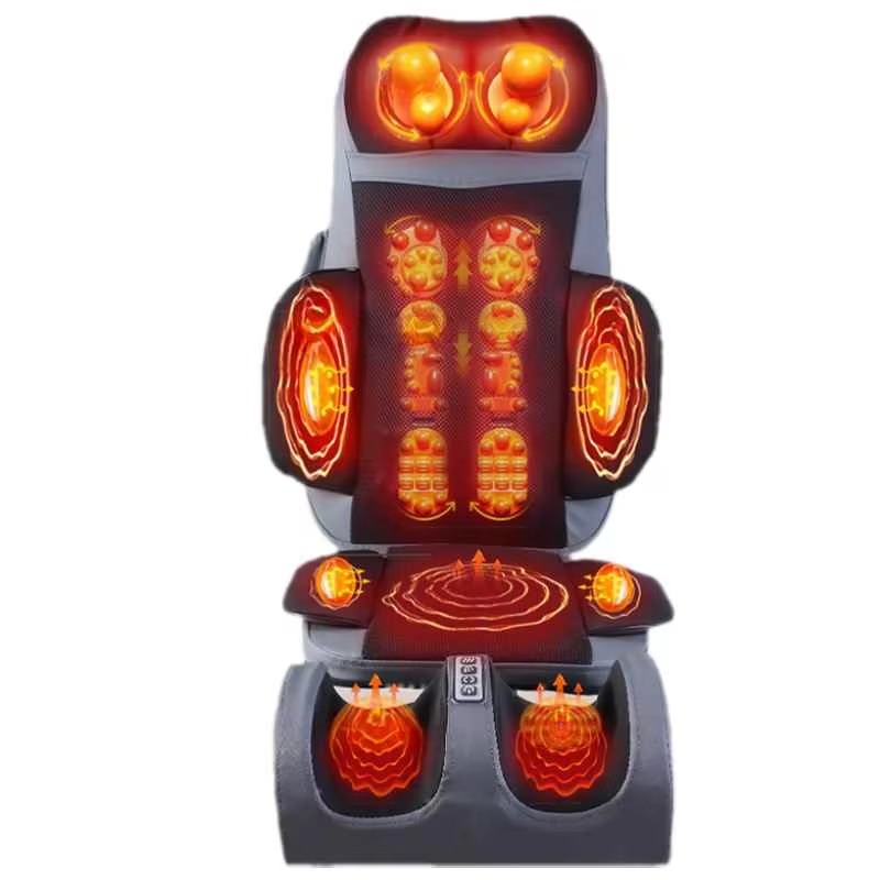 2025 Electric Infrared Shiatsu Chair Pad Full Body New Massage Bed with Roller Moves up with Foot Massager