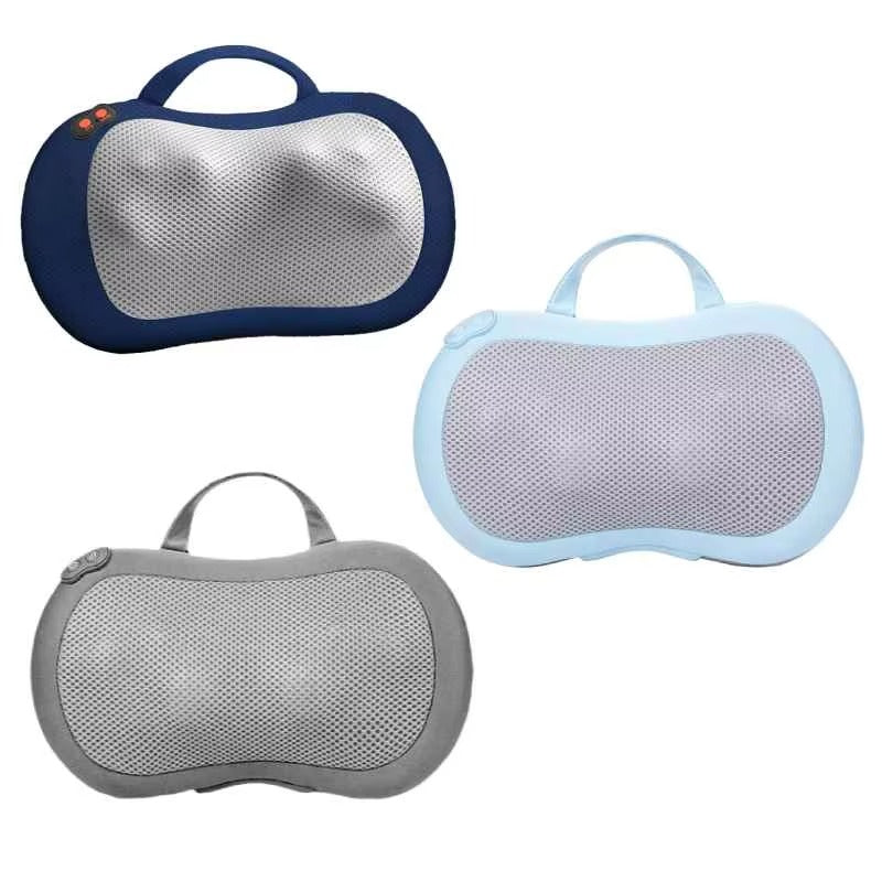 Portable Smart Waist Massager Pulsating Vibrating Cushion/ Pillow for Body Pain Relief Shiatsu Massage Treatment