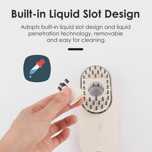 Synogal Red Light Vibrating electric Hair Growth Scalp Magic Brush Oil Bottle Applicator Hair Care Scalp Massager Comb