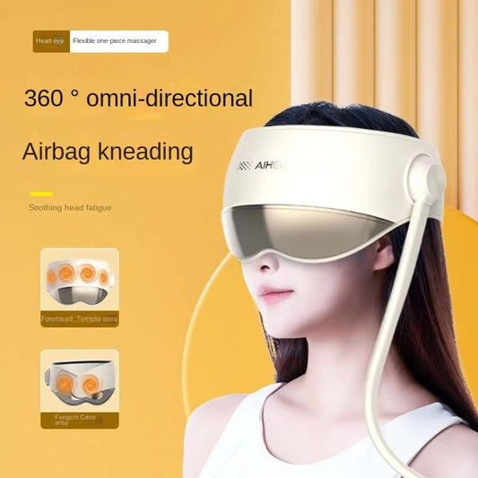 Electric Head Massager with Hot Compress Relaxing Sleep Aid Cap for Temple and Eye Optimized for Comfort