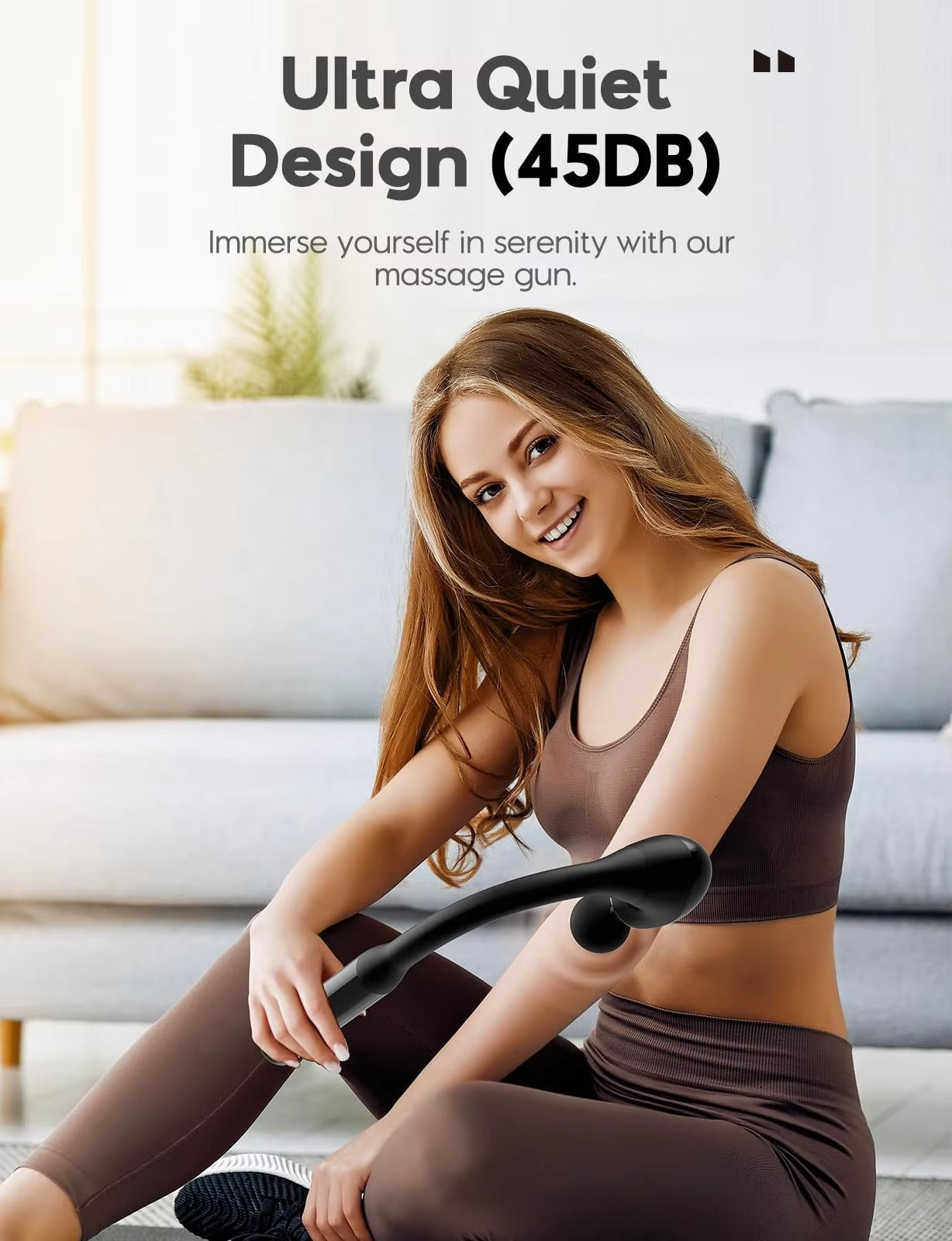 Long Handle Massage Guns Body Deep Tissue Handheld Massager Electric Fascial Gun Vibration Stick Massager Hammer