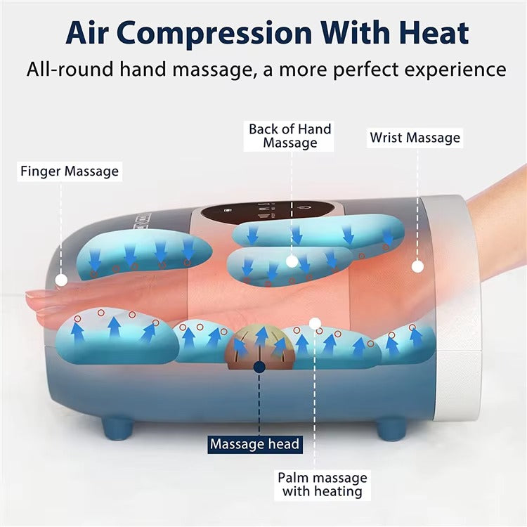 Wireless Hand Massager Machine With Heat Electric Hand Massager for Arthritis Air Compression Upgraded Palm and Hand Massager