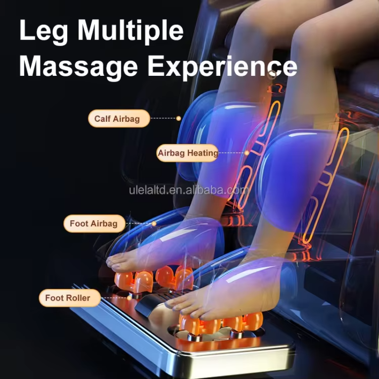 OEM Custom Multi Function Zero Gravity High End Fully Body 3D Massage Chair with Double Core Airbag and Bluetooth for Home Use
