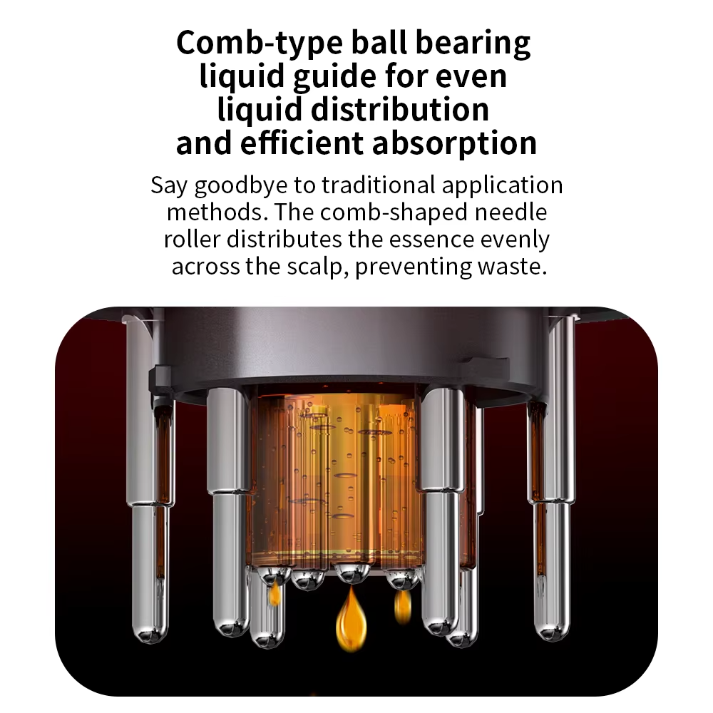 New Factory Wholesale Electric Scalp Massage Brush Hair Oil Comb Heating Applicator Red Light Hair Growth Head Massager