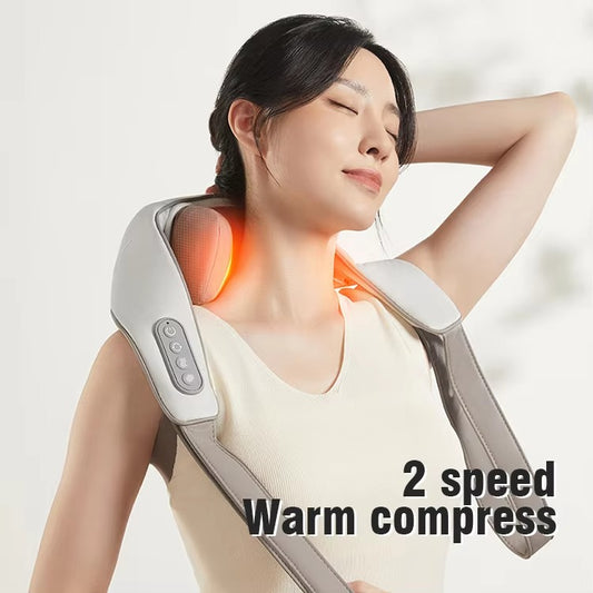 2025 Hot Products Hand-Like Kneading Massage Neck and Shoulder and Back Massager Heating Shiatsu Neck Massager Electric