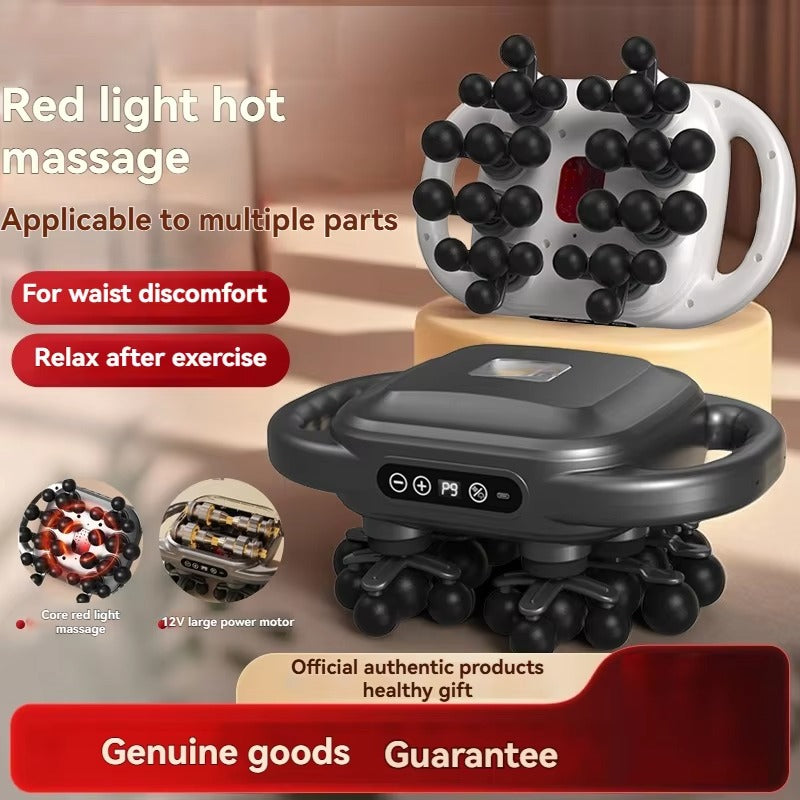 Smart Mini Sport Muscle Gun with 16 Massage Heads Personalized Body Relaxation Experience White Grey Color