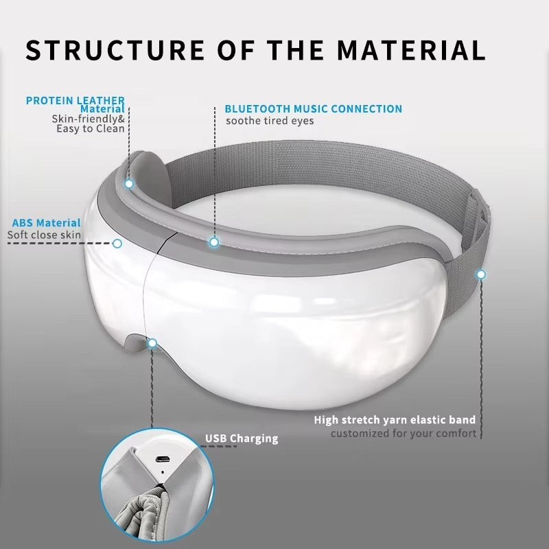 Hot Selling Smart Beauty Eye Massage Machine Heat Compress Vibrating Air Pressure 4 Modes Electric Eye Massager