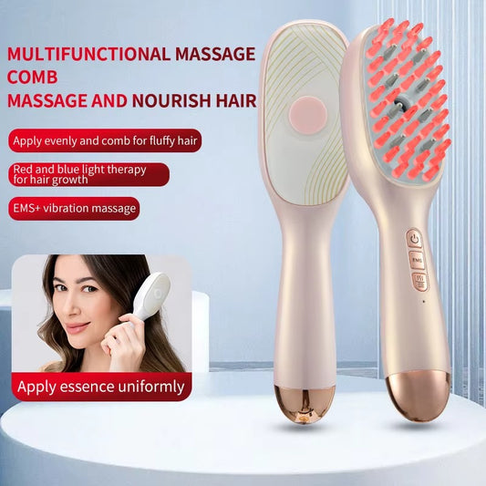LED Light Therapy Hair Massager Comb Scalp Essence Application Brush for Hair Growth Head Massager