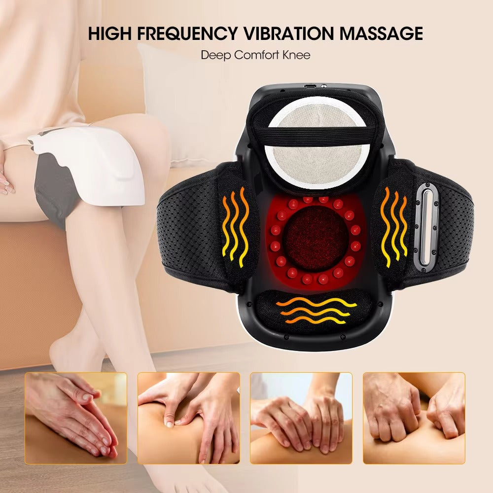 Multifunctional Smart Arthritis Pain Relief Knee Joint Massage Machine Kneading Vibration Hot Compress Knee Massager With Heat