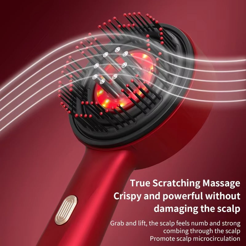 Full Body Relax Kneading Scalp Massage Tool Hair Head Massage Scrubber Red Light Therapy Electric Scalp Massager for Hair Growth