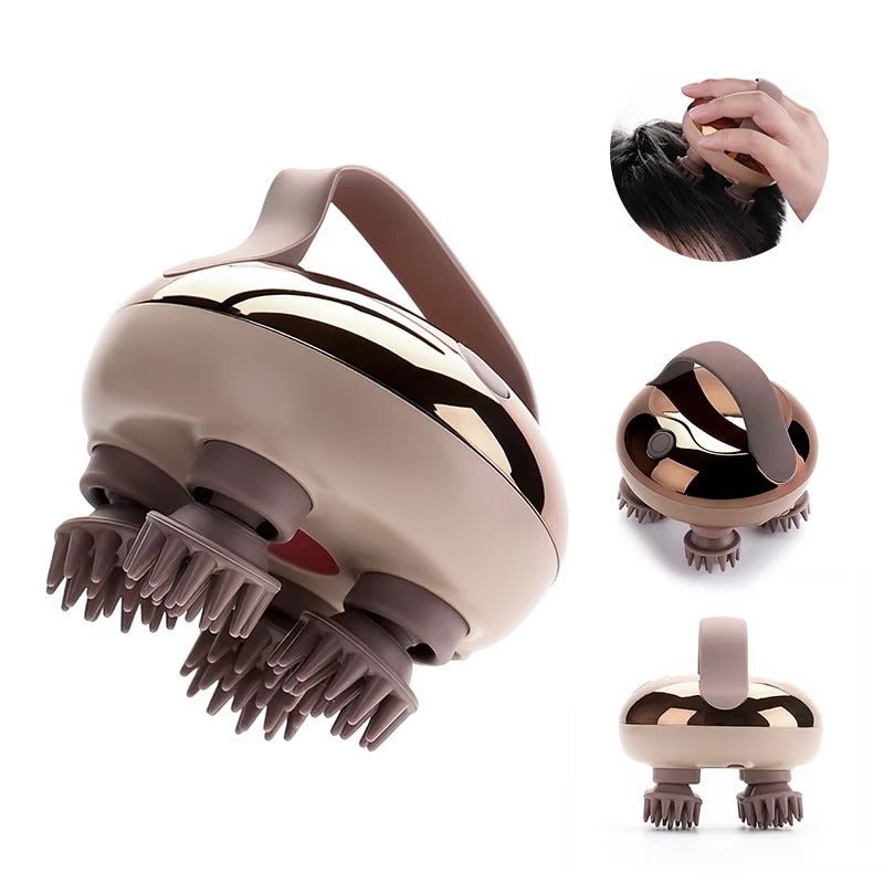 Rechargeable Electric Scalp Massager Handheld Electric Head Scalp Vibrating Silicone Head Massage Brush